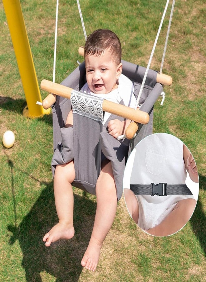 MAPPLE CREATION Baby Swing Outdoor Indoor Toddler Swing Seat with Safety Belt, Canvas Hanging Swings Outside Tree Swing Great Gift for Baby Boys Girls Kids Lovers - Hanging Swing for Garden & Home - Image 2